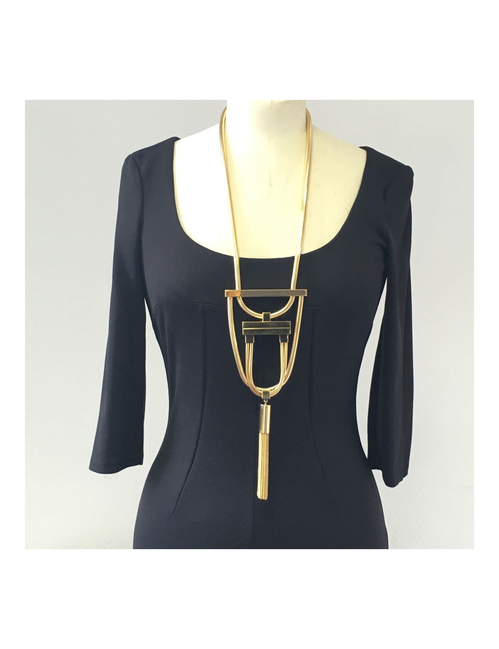 YVES SAINT LAURENT necklace gold metal