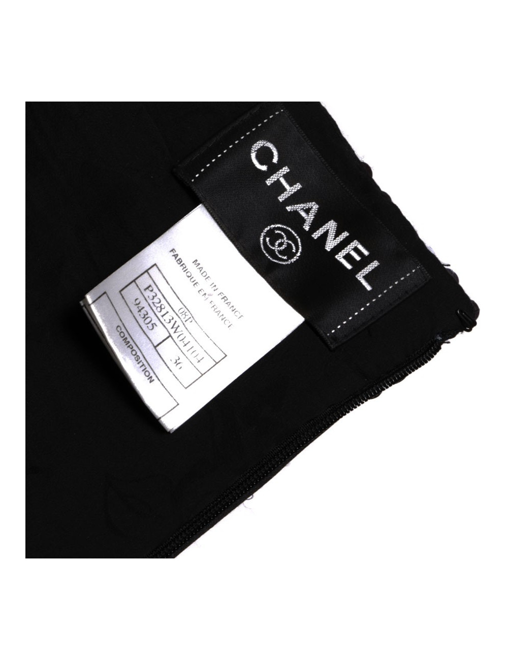 Robe du soir CHANEL t 36 noire en soie à sequins
