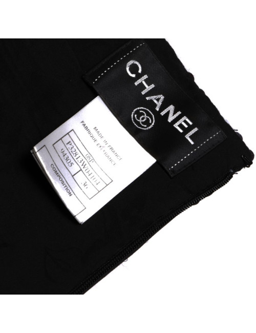 Robe du soir CHANEL t 36 noire en soie à sequins