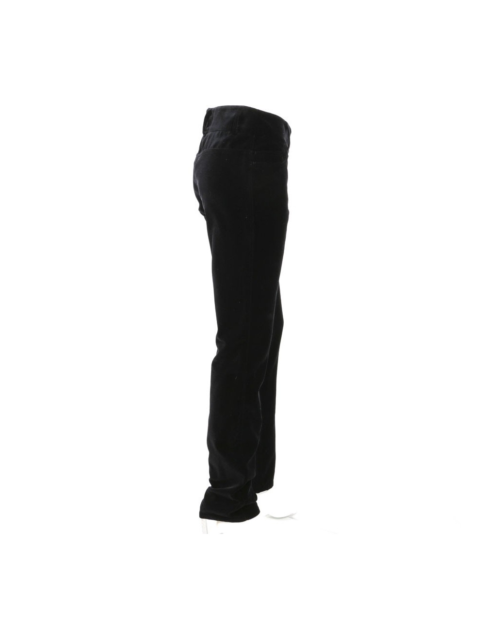 CHANEL T 36 pants in black silk velvet
