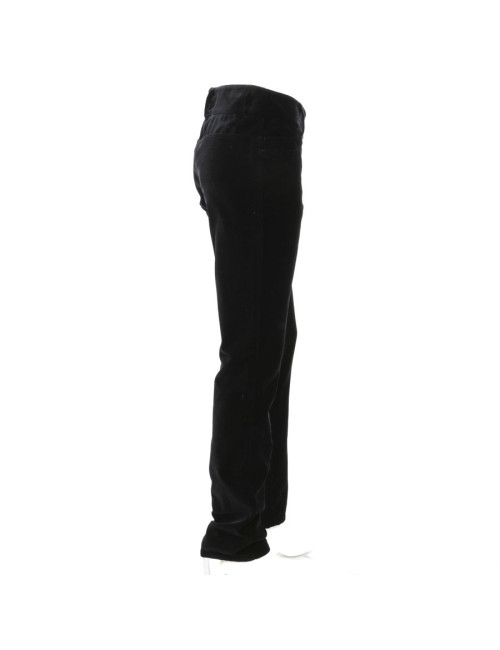 CHANEL T 36 pants in black silk velvet