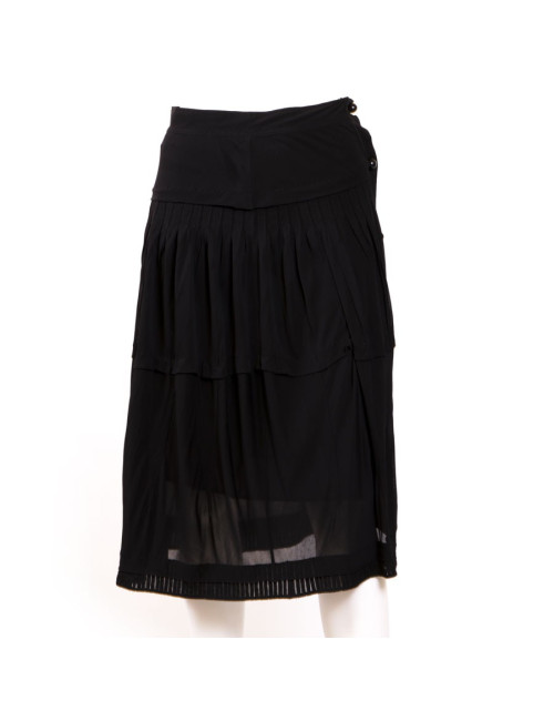 Jupe YVES SAINT LAURENT mousseline de soie noire