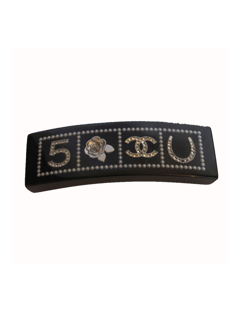 Barrette CHANEL inclusions symboles