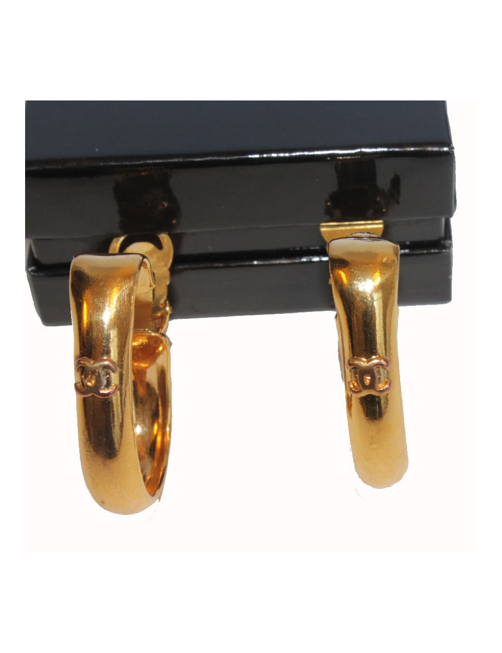 Boucles d'oreille clips CHANEL créoles