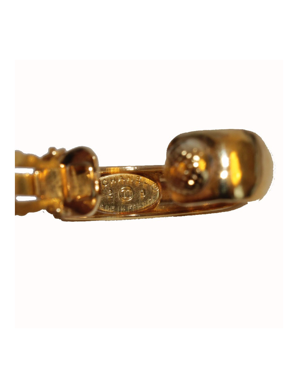 Boucles d'oreille clips CHANEL créoles