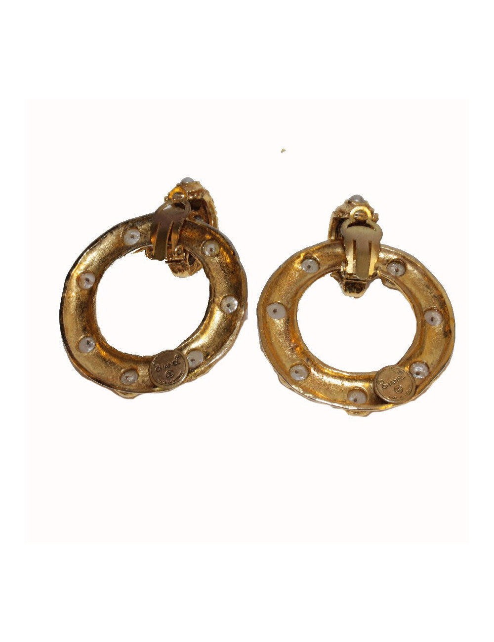 Couture CHANEL pendants clips Vintage earrings