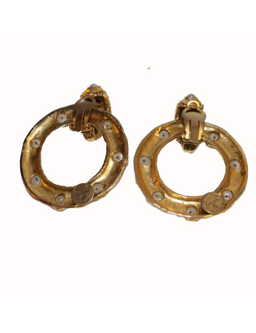 Couture CHANEL pendants clips Vintage earrings