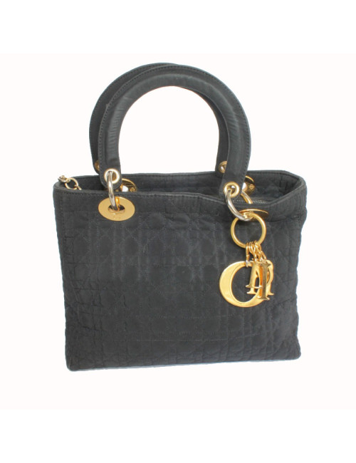 Sac DIOR Lady D toile noire