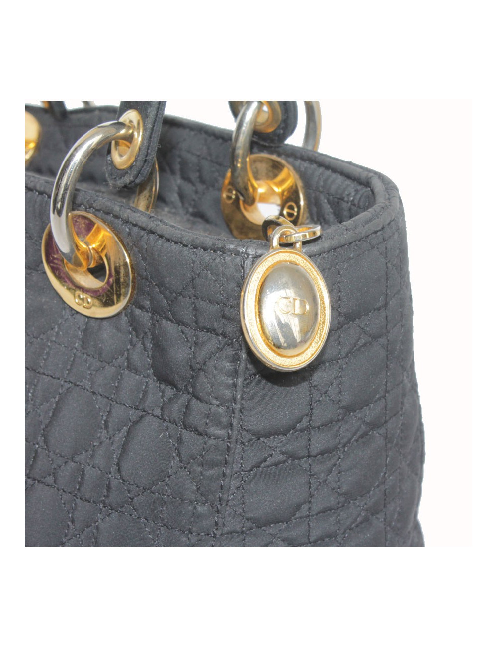 Sac DIOR Lady D toile noire