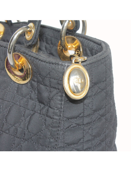Sac DIOR Lady D toile noire