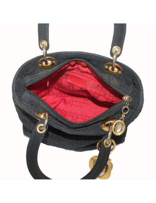 Sac DIOR Lady D toile noire