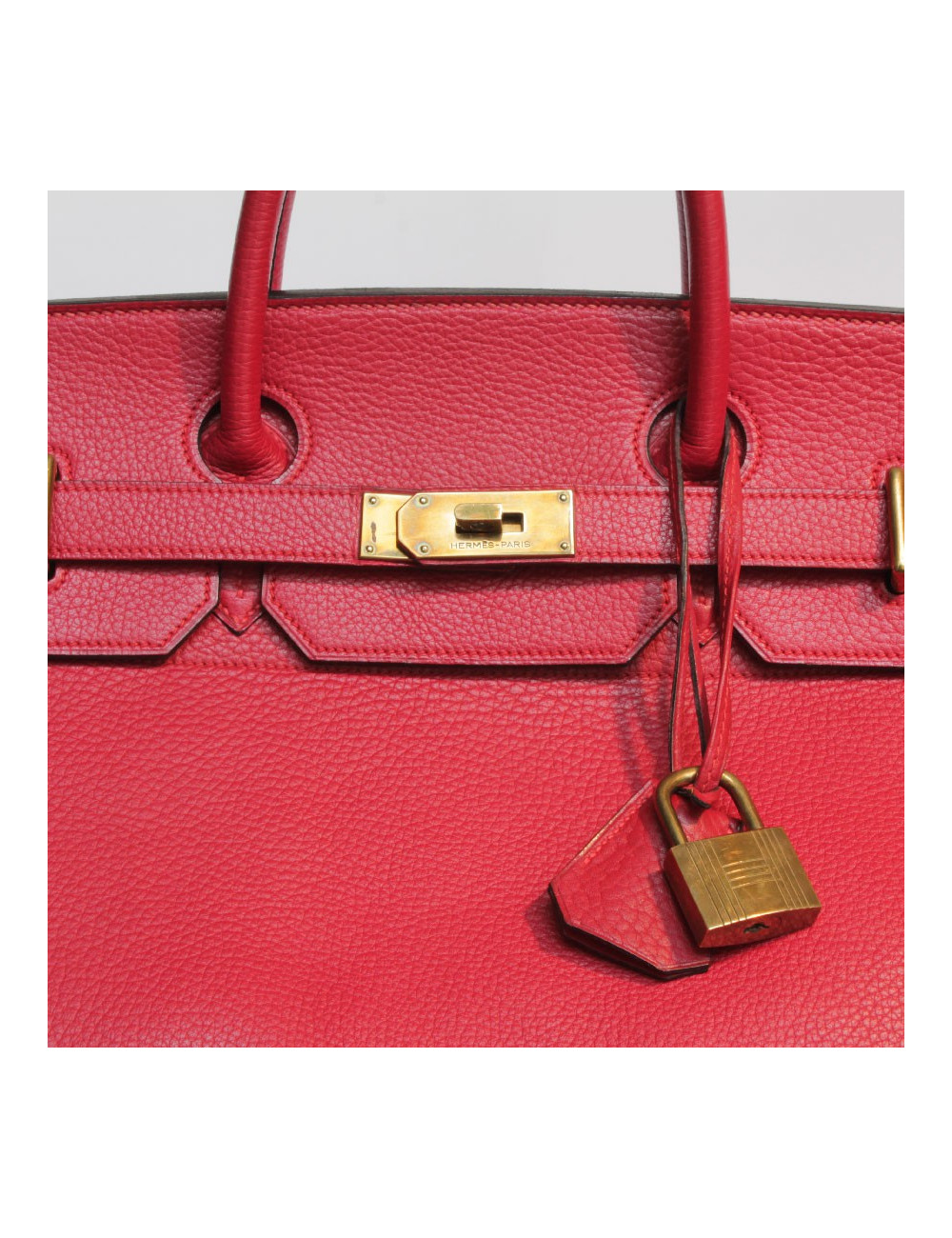 Purse belts HERMES togo leather red top