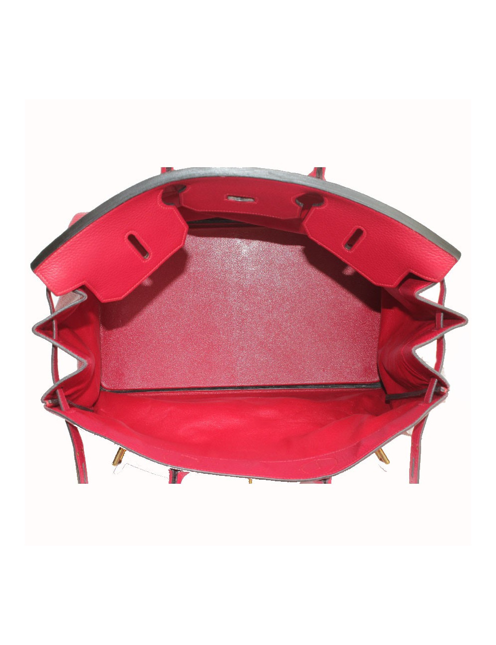 Purse belts HERMES togo leather red top