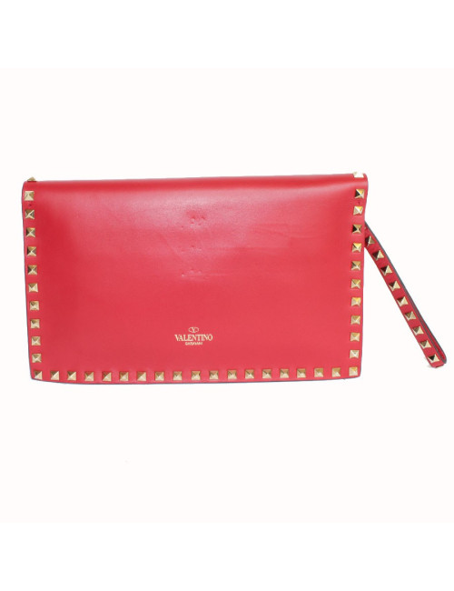 Pochette  rockstud VALENTINO GARAVANI rouge