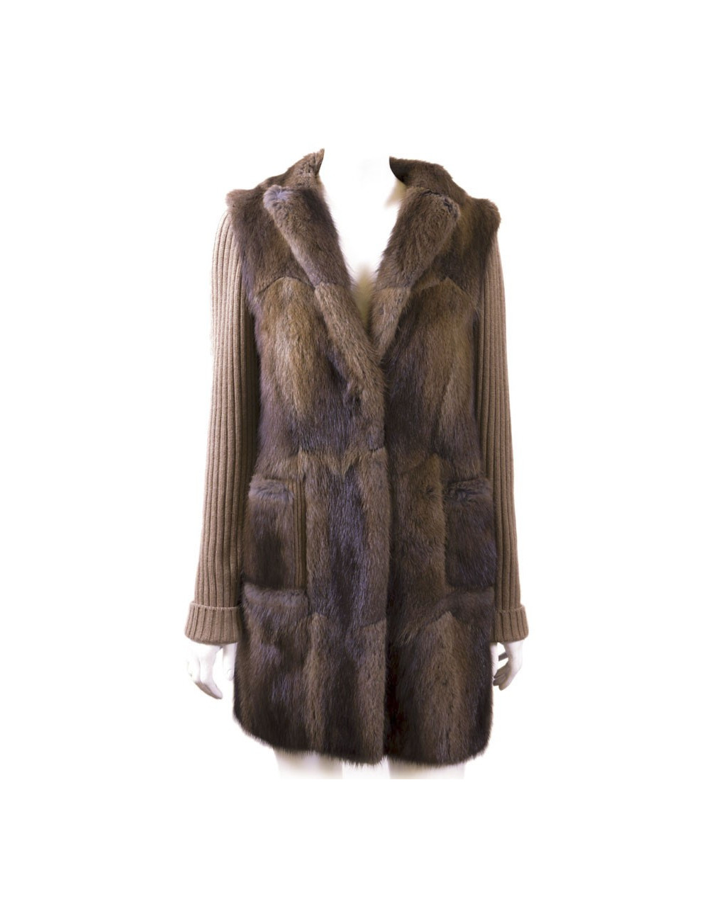 Manteau CHLOE T 38 fourrure