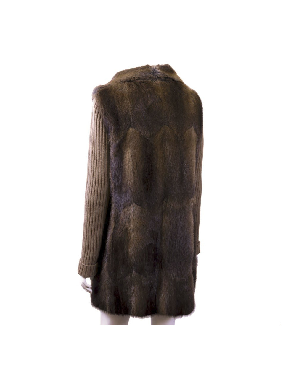 CHLOE T 38 tawny fur coat