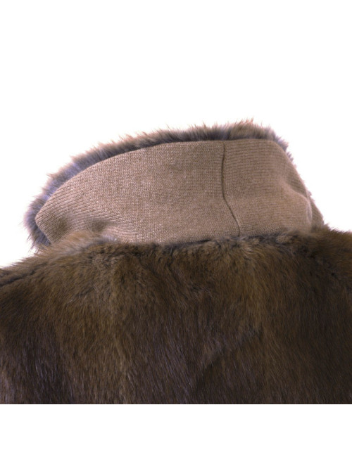 CHLOE T 38 tawny fur coat