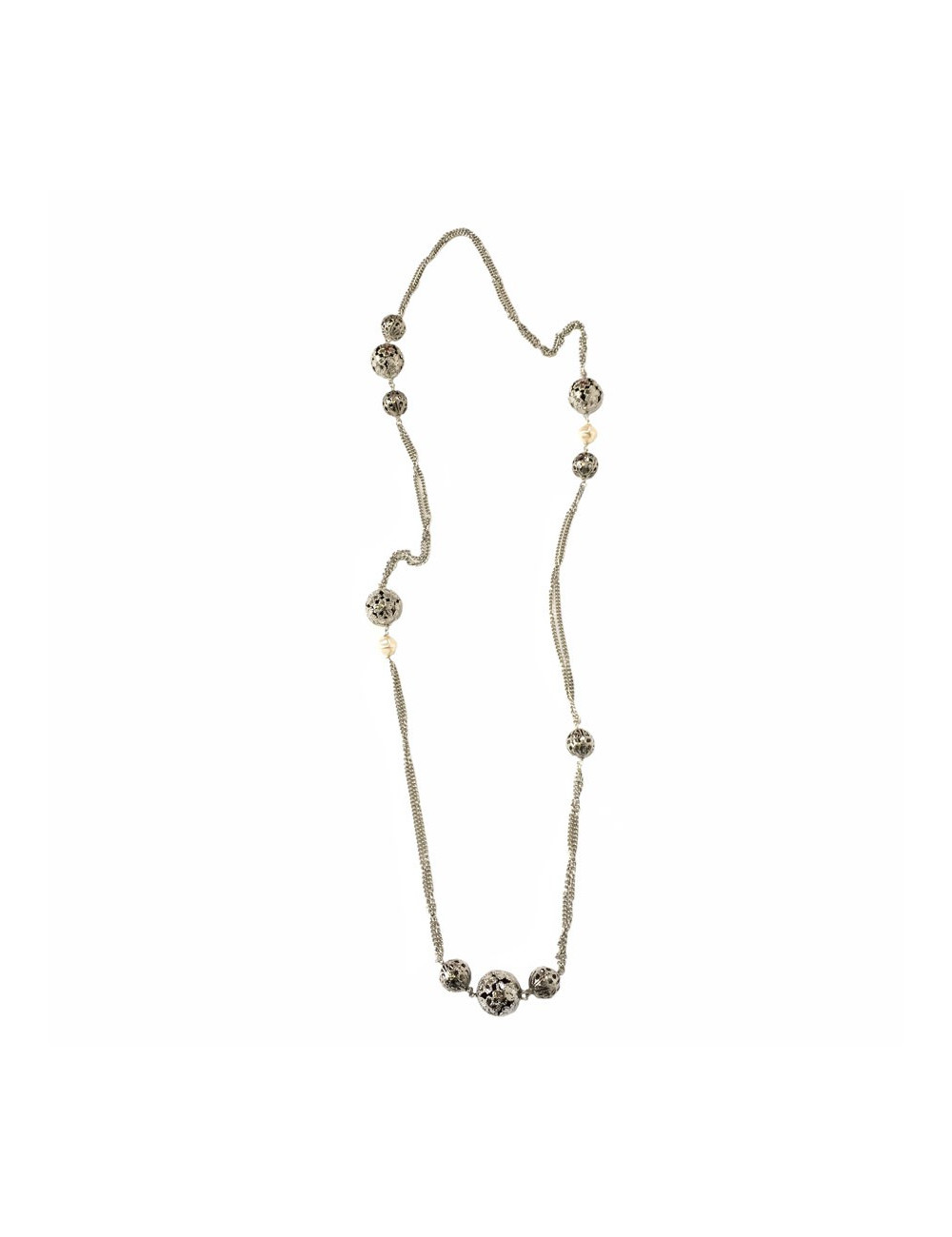 MARGUERITE of VALOIS 'Sphère' necklace in silver