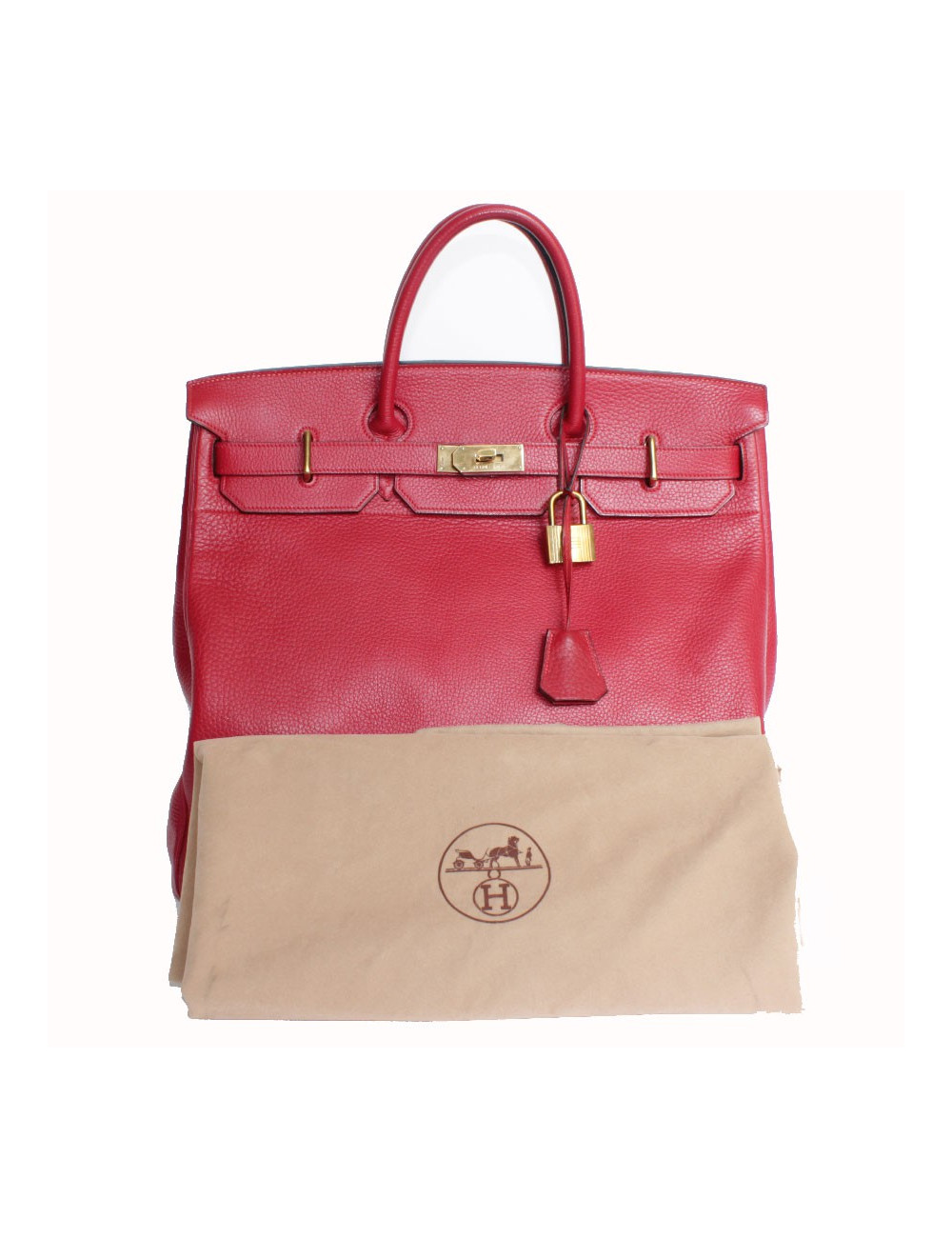 Sac Haut à courroies HERMES cuir togo 