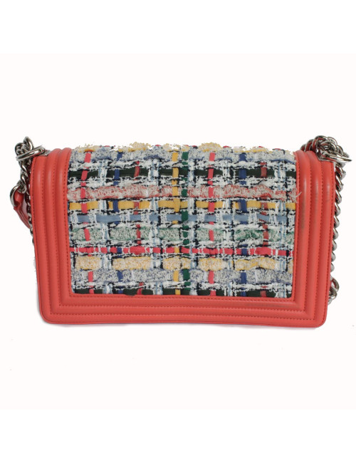 Sac Boy CHANEL tweed multicolore