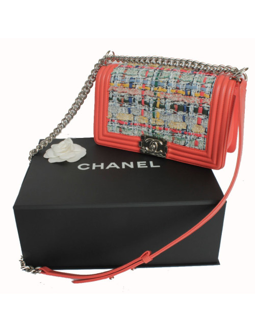 Sac Boy CHANEL tweed multicolore