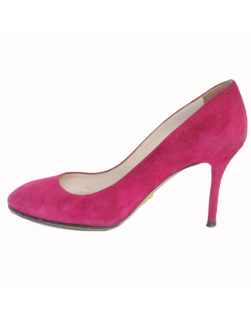 PRADA T37, 5 purple suede pumps