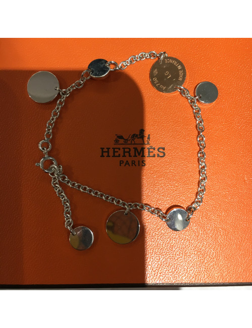 Confetti HERMES silver and rose gold bracelet