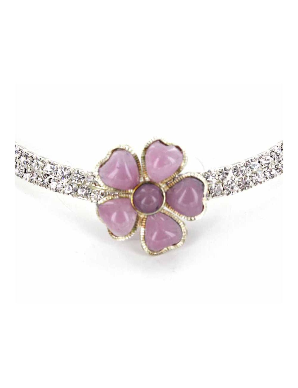 Collar Couture MARGUERITE de VALOIS in rhinestones and glass paste