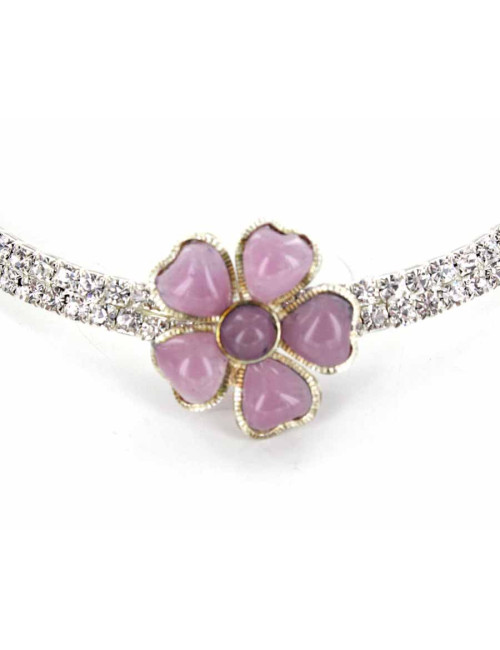 Collar Couture MARGUERITE de VALOIS in rhinestones and glass paste