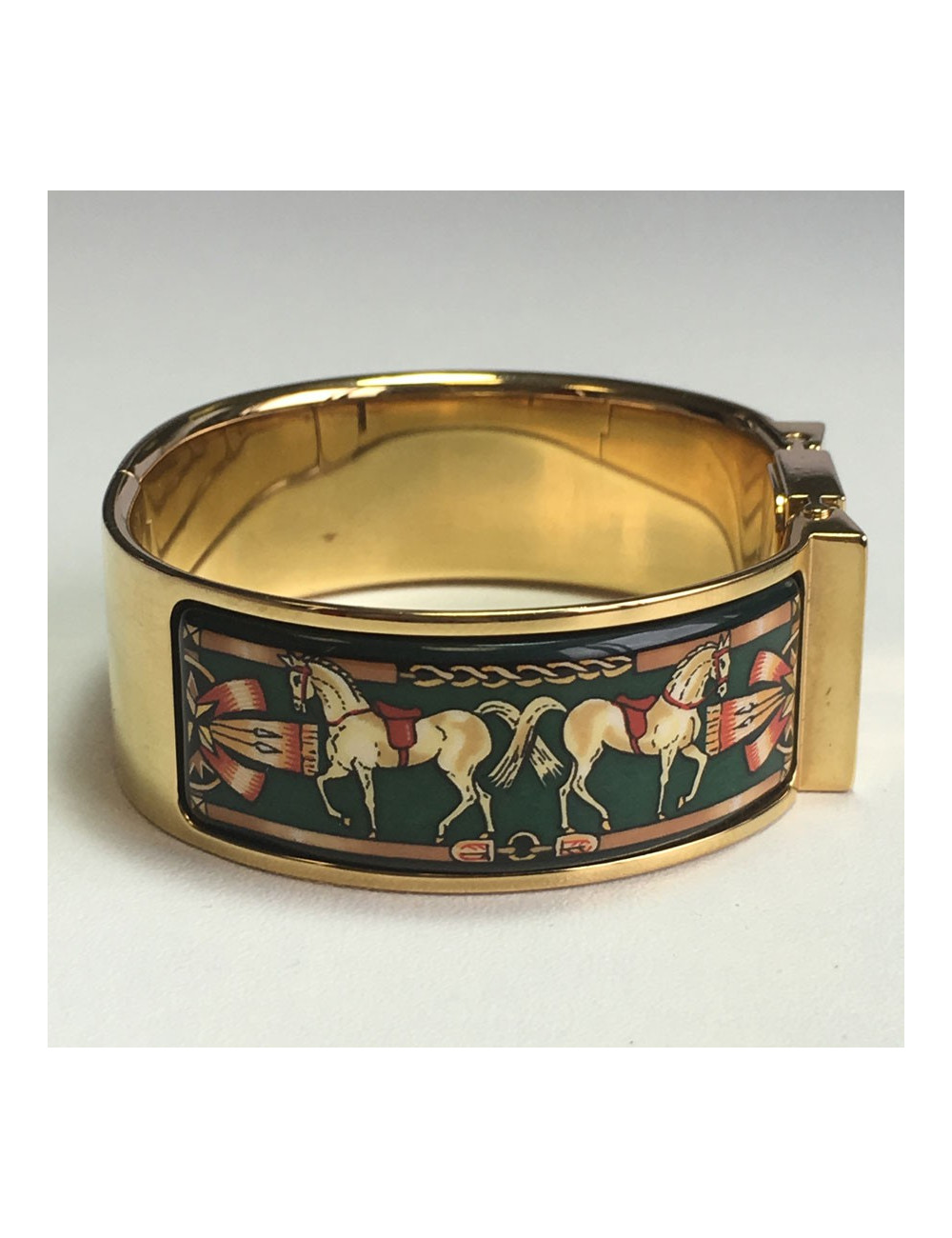 Montre Loquet HERMES bracelet émaillé