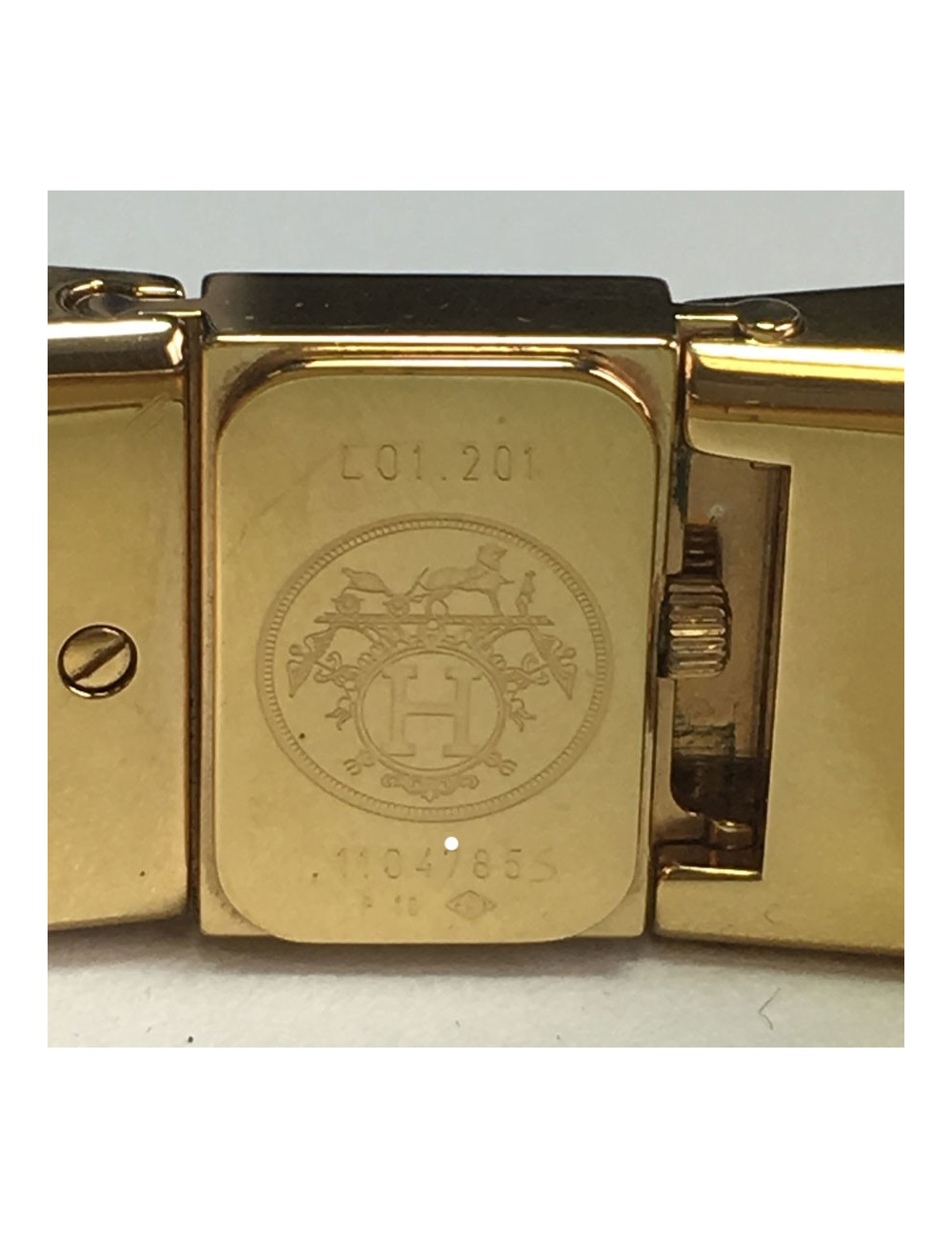 Montre Loquet HERMES bracelet émaillé