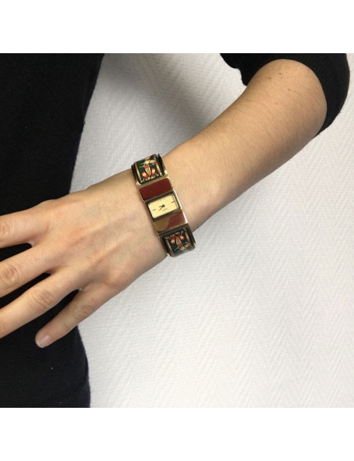 Latch HERMES enamel bracelet watch