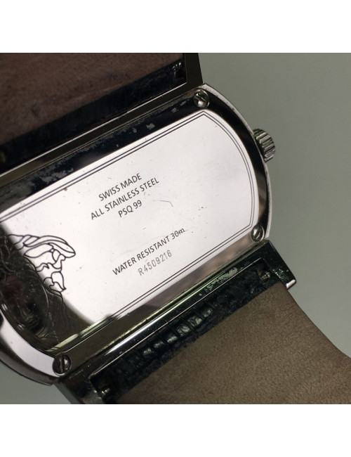 xxx Montre VERSACE en acier et cuir 