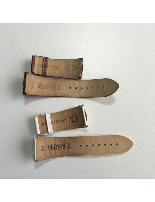 Steel and leather VERSACE watch