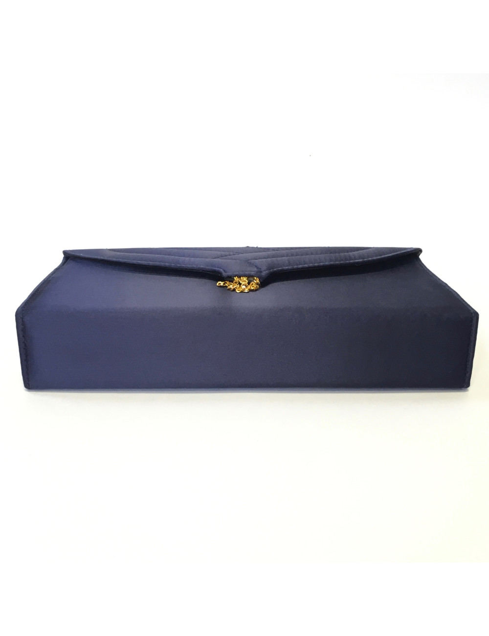 Pochette du soir VAN CLEEF & ARPELS bleue satinée