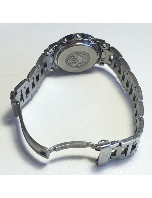 HERMES Clipper chrono steel watch