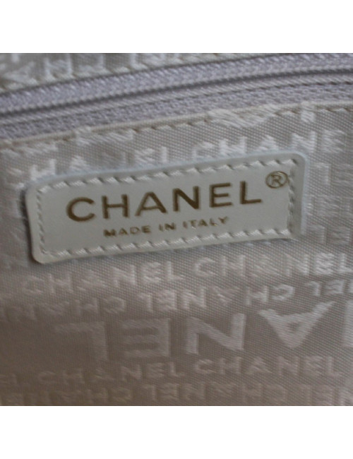 Sac CHANEL en toile et cuir doré