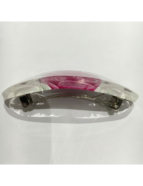 Barrette à cheveux CHANEL camélia rose