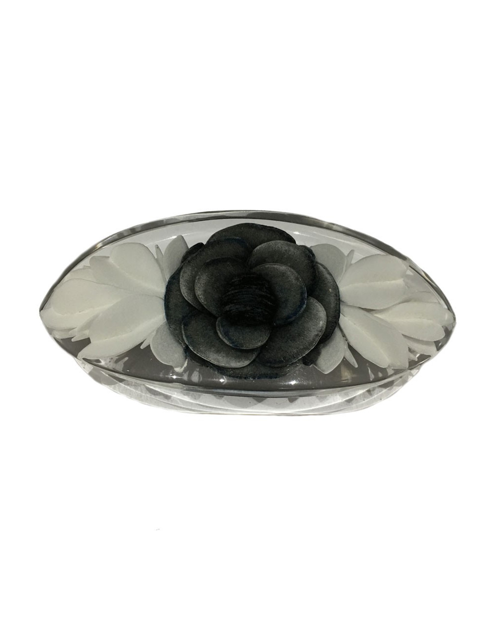 Barrette à cheveux CHANEL  camélia noir