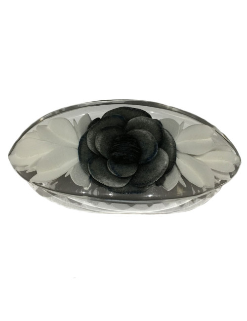 Barrette à cheveux CHANEL  camélia noir