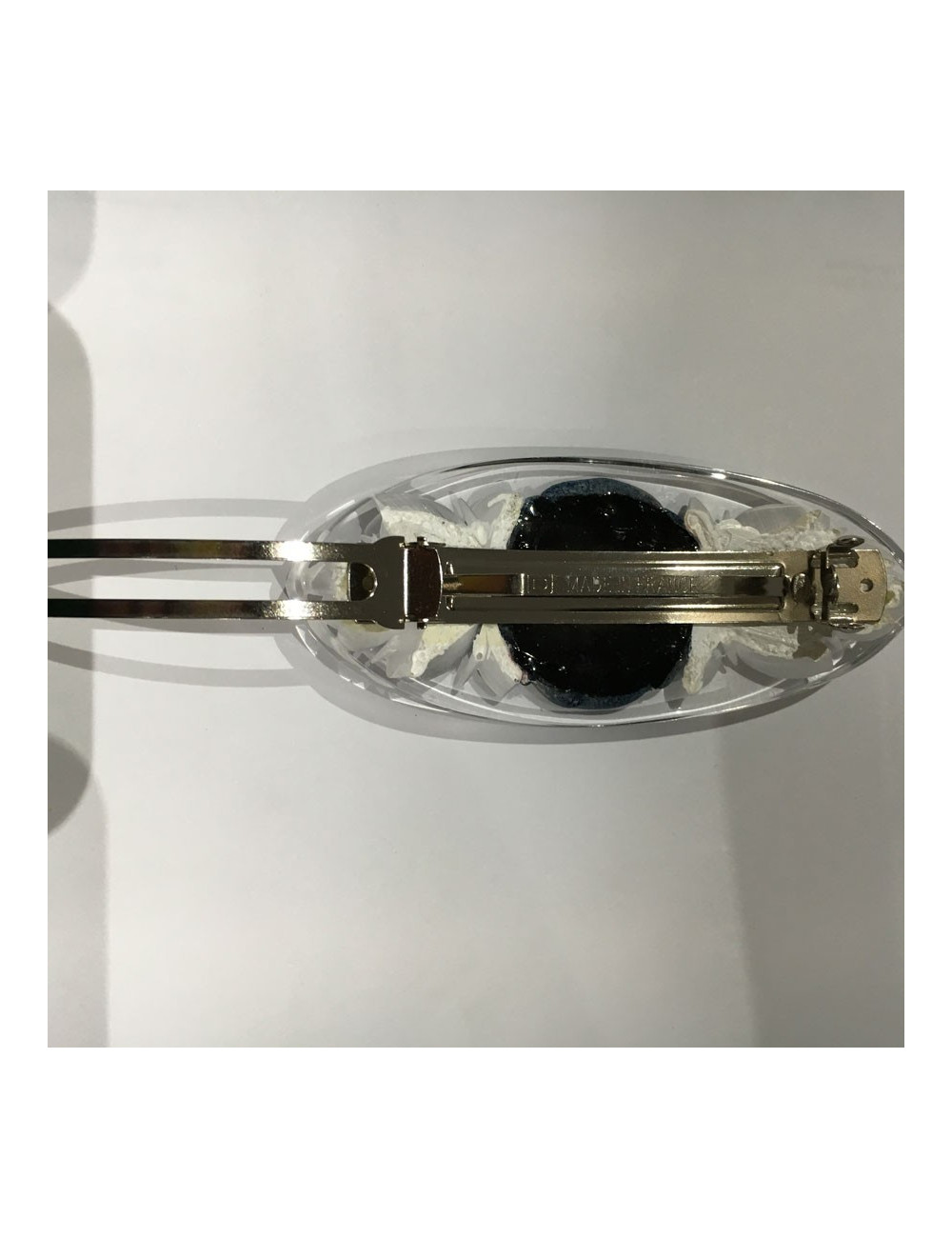 CHANEL black Camellia hair Strip