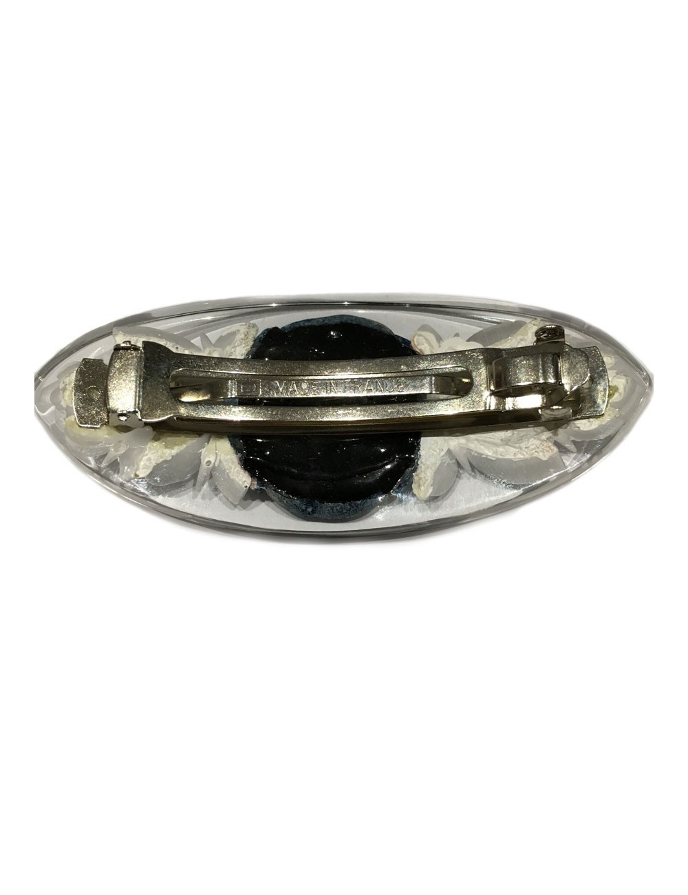 CHANEL black Camellia hair Strip