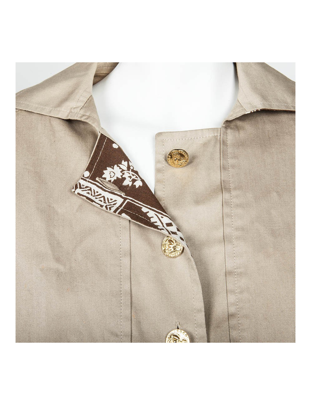 Robe CHANEL vintage beige et marron