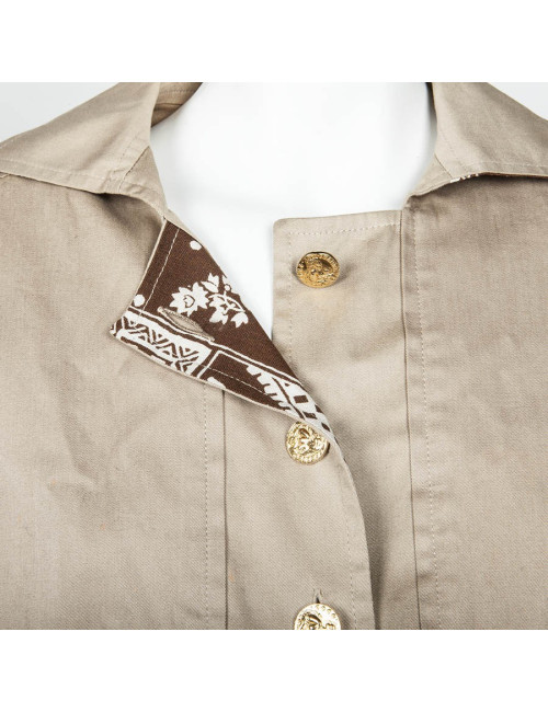 Robe CHANEL vintage beige et marron