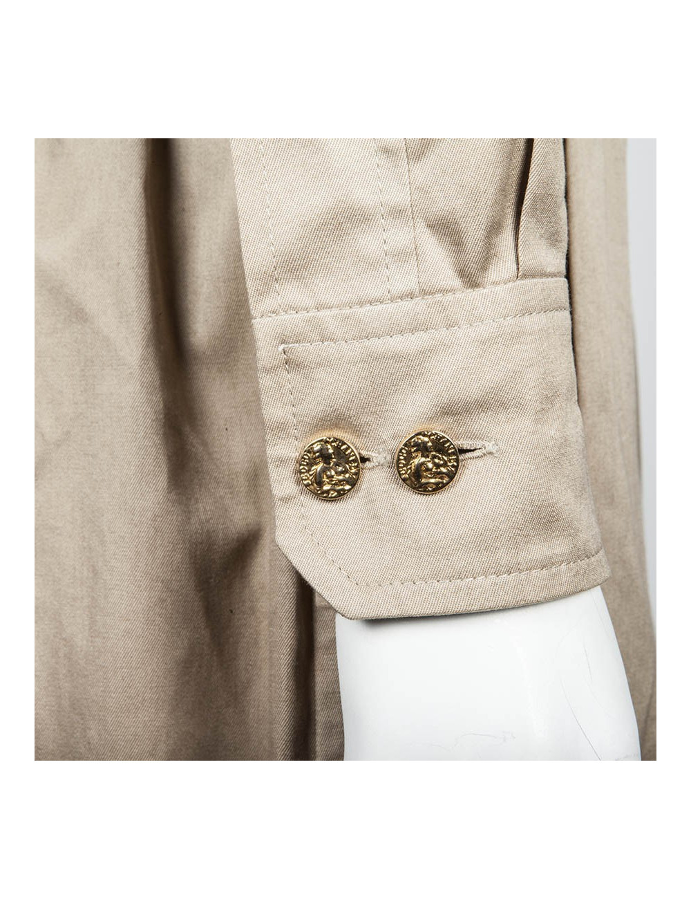 Robe CHANEL vintage beige et marron