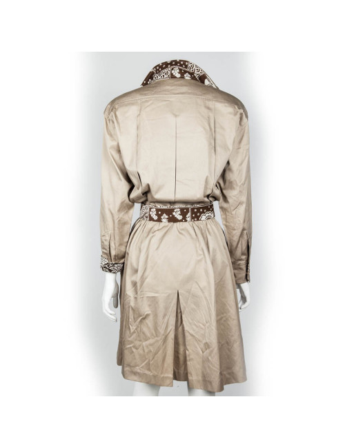 Robe CHANEL vintage beige et marron