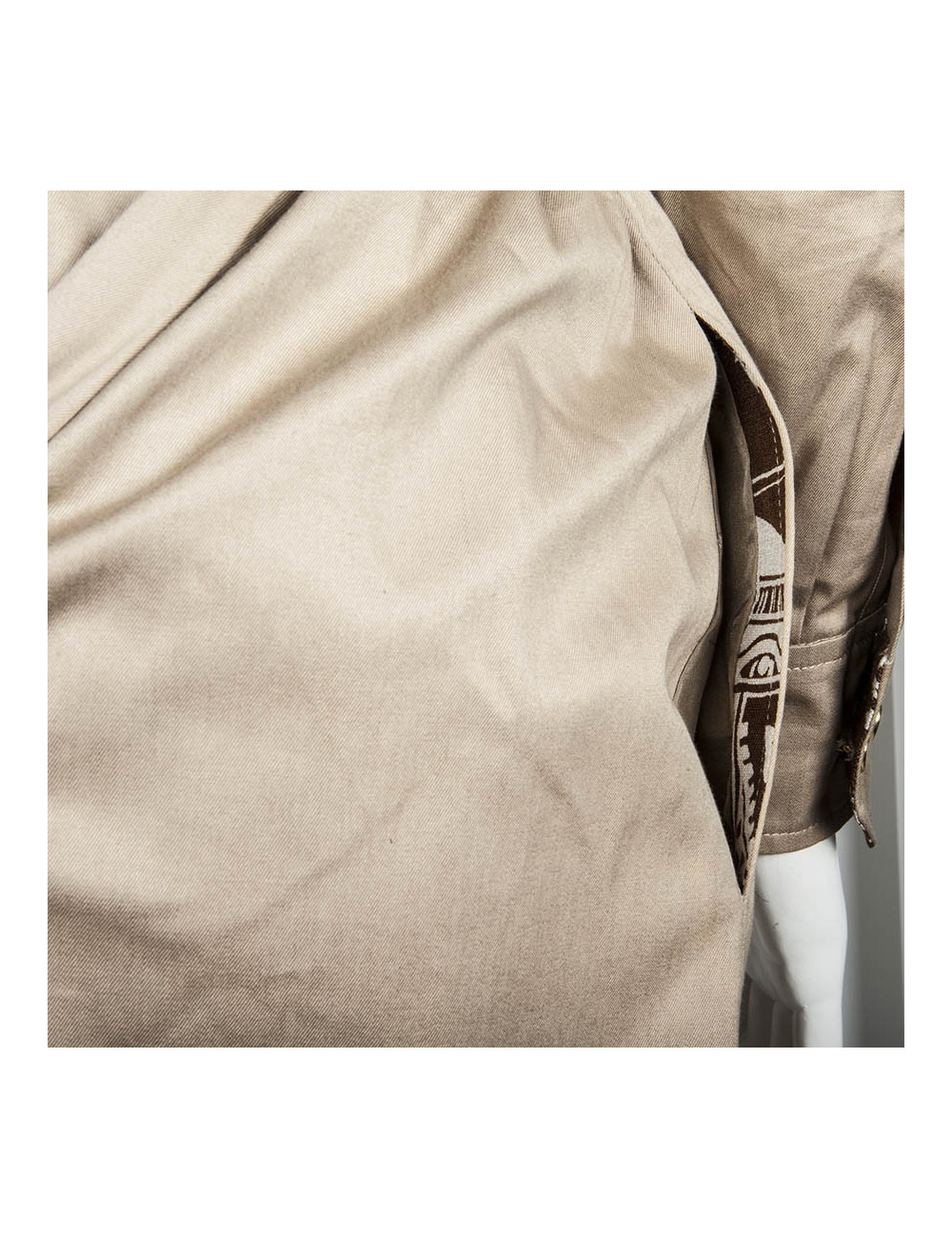 Robe CHANEL vintage beige et marron