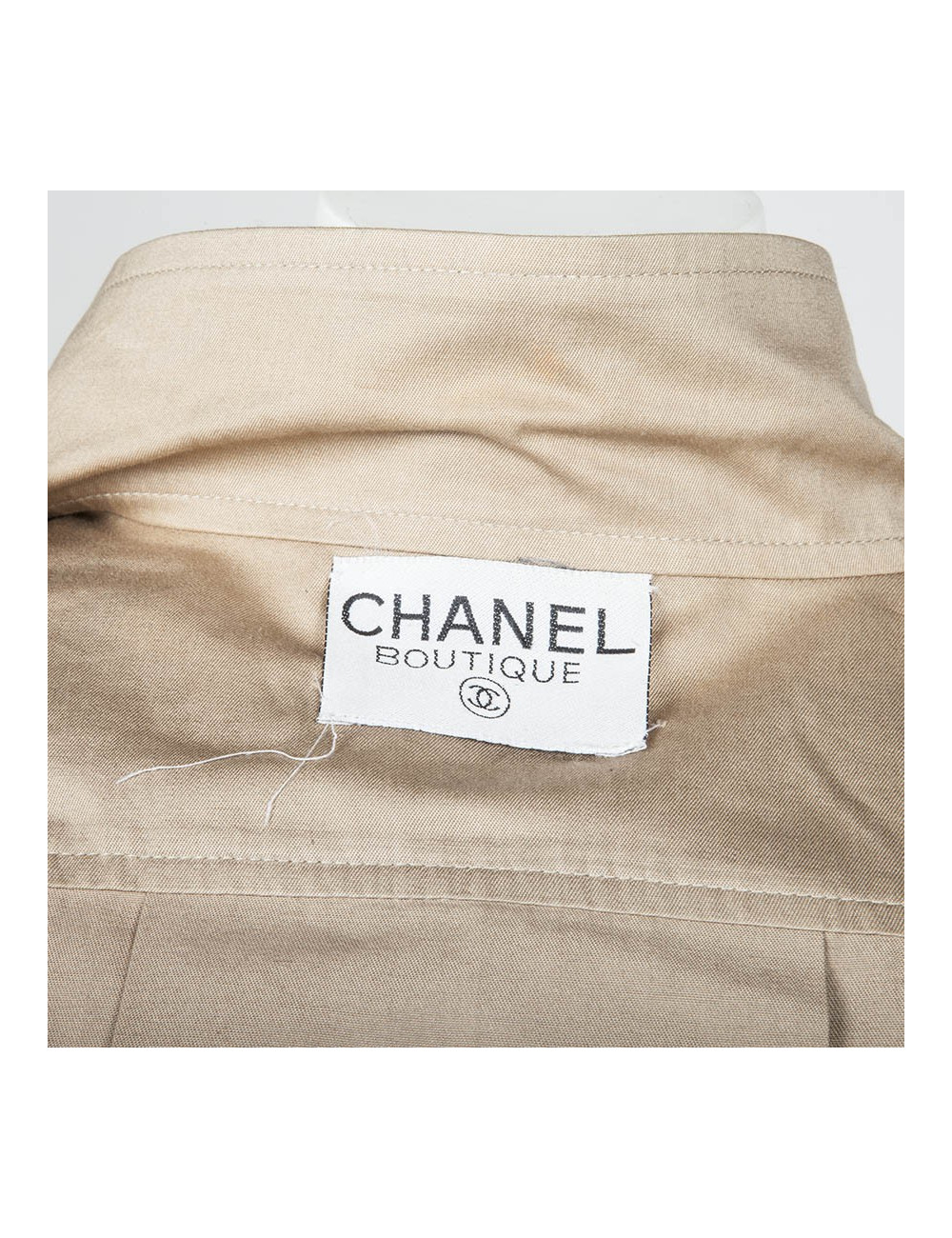 Robe CHANEL vintage beige et marron
