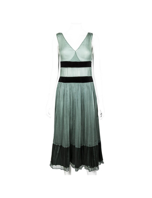 Robe ALESSANDRO DELL'ACQUA soie amande T38