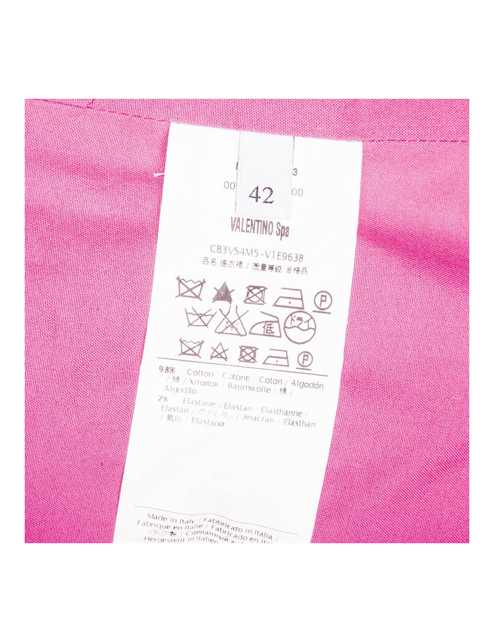 Dress VALENTINO cotton fushia